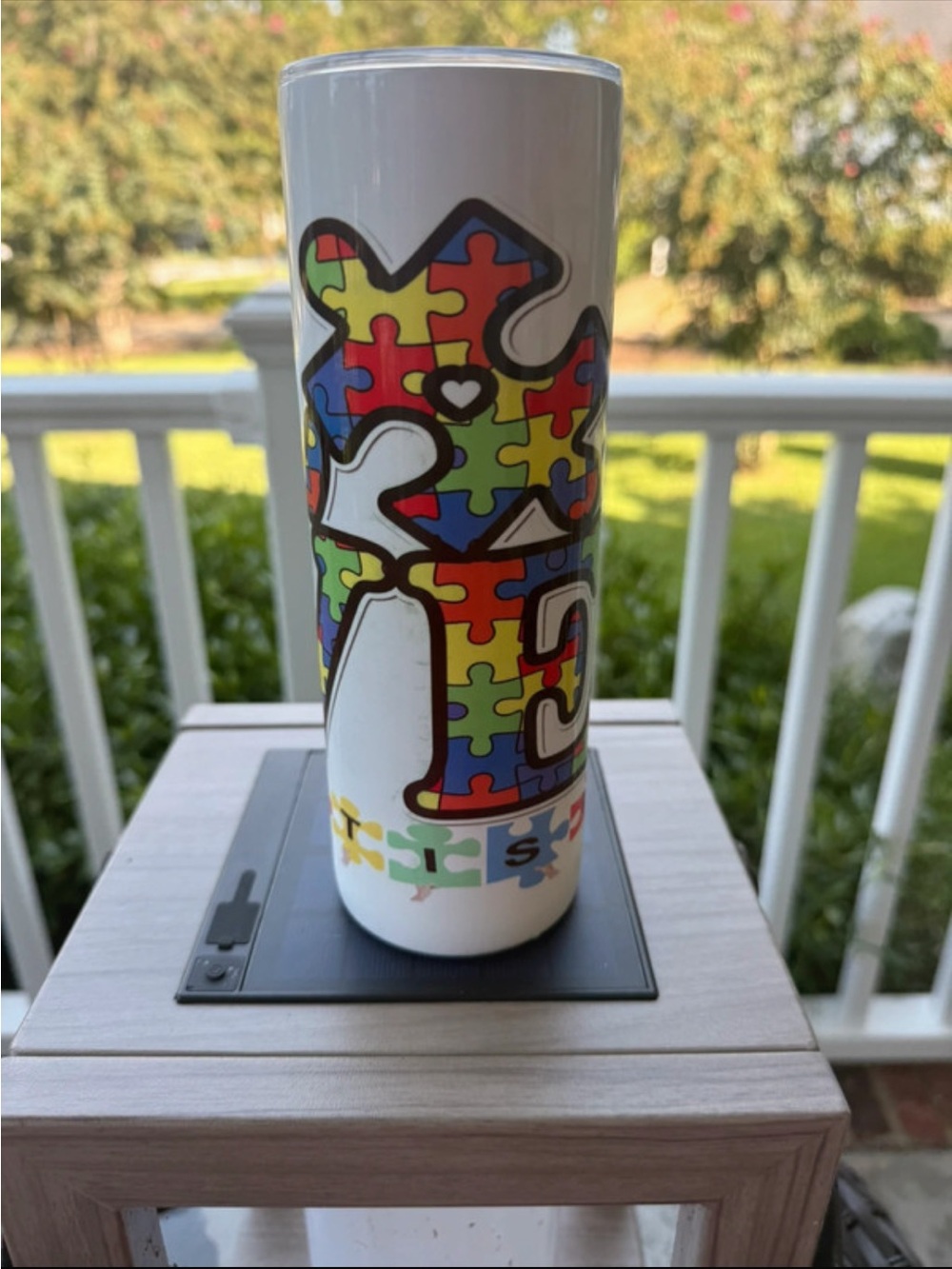 Autism love Custom 20
oz drinking Tumbler